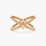 14K Gold Crossover Band 14K Rose Gold Ferkos Fine Jewelry