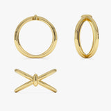 14K Gold Crossover Band Ferkos Fine Jewelry