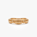 14k Gold Textured Knot Ring 14K Rose Gold Ferkos Fine Jewelry