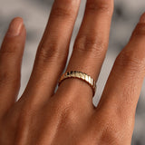 14K Gold Twisted Bold Band Ring Ferkos Fine Jewelry