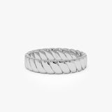 14K Gold Twisted Bold Band Ring Ferkos Fine Jewelry