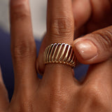 14k Gold Wide Cage Band Ring Ferkos Fine Jewelry