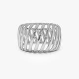 14k Gold Wide Cage Band Ring Ferkos Fine Jewelry