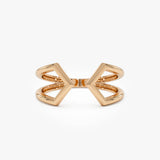 14k Modern Geometric Open Band Ring 14k Rose Gold Ferkos Fine Jewelry