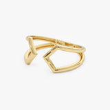 14k Modern Geometric Open Band Ring Ferkos Fine Jewelry