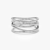 14k Multi-Intertwine Band Crossover Statement Ring Ferkos Fine Jewelry