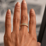 14K Sculptural Wide Band Ring Ferkos Fine Jewelry