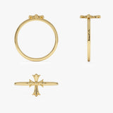 14K Chrome Hearts Cross Band Ring Ferkos Fine Jewelry