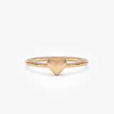14k Bubble Heart Ring 14k Rose Gold Ferkos Fine Jewelry