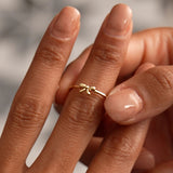 14k Plain Gold Balloon Bow Ring Ferkos Fine Jewelry