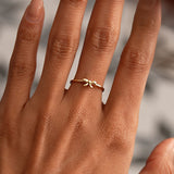 14k Plain Gold Balloon Bow Ring Ferkos Fine Jewelry