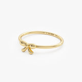 14k Plain Gold Balloon Bow Ring Ferkos Fine Jewelry