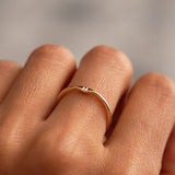 14K Gold Diamond Shape Initial Ring Ferkos Fine Jewelry