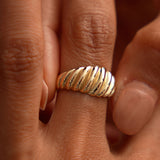 14k Gold Swirl Dome Bold Statement Ring Ferkos Fine Jewelry