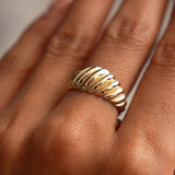 14k Gold Swirl Dome Bold Statement Ring Ferkos Fine Jewelry