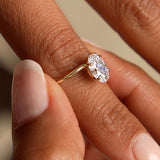 1.00 Ctw 14k Oval Shaped Lab Grown Diamond Elevated Basket Solitaire Ring – Irena Ferkos Fine Jewelry