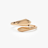 14K Gold Tapered Bypass Ring 14k Rose Gold Ferkos Fine Jewelry