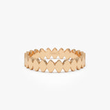 14K Flat Oval Link Band Ring 14k Rose Gold Ferkos Fine Jewelry