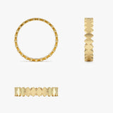 14K Flat Oval Link Band Ring Ferkos Fine Jewelry
