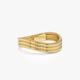 14k Gold Multi-Ribbed Statement Ring 14k Gold Ferkos Fine Jewelry