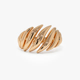 14k Gold Chunky Wave Dome Cocktail Ring 14k Rose Gold Ferkos Fine Jewelry