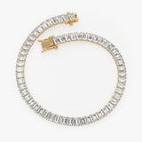 11.40 ctw 14K Gold Emerald Cut Lab Grown Diamond Tennis Bracelet - 14k Gold, view 2