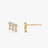 14K Dangling Bezel Set Lab Grown Diamond Studs - 0.45 Ctw Ferkos Fine Jewelry