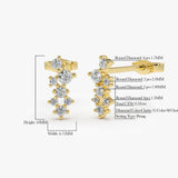 14K Gold Diamond Cluster Earrings Ferkos Fine Jewelry