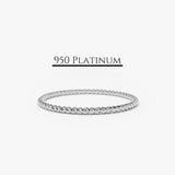 Platinum 1.2MM Braided Twist Band Ferkos Fine Jewelry