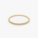 14K Gold Twists Rope Wedding Band Ferkos Fine Jewelry