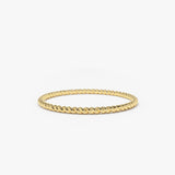 14K Gold Twists Rope Wedding Band 14K Gold Ferkos Fine Jewelry
