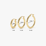 14k Gold Hoops 14-21.5-26.5 MM Ferkos Fine Jewelry