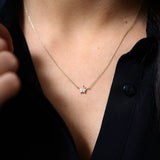 14K Gold Single Diamond Star Necklace Ferkos Fine Jewelry