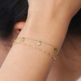 14K Solid Gold Dangle Disc Bracelet Ferkos Fine Jewelry