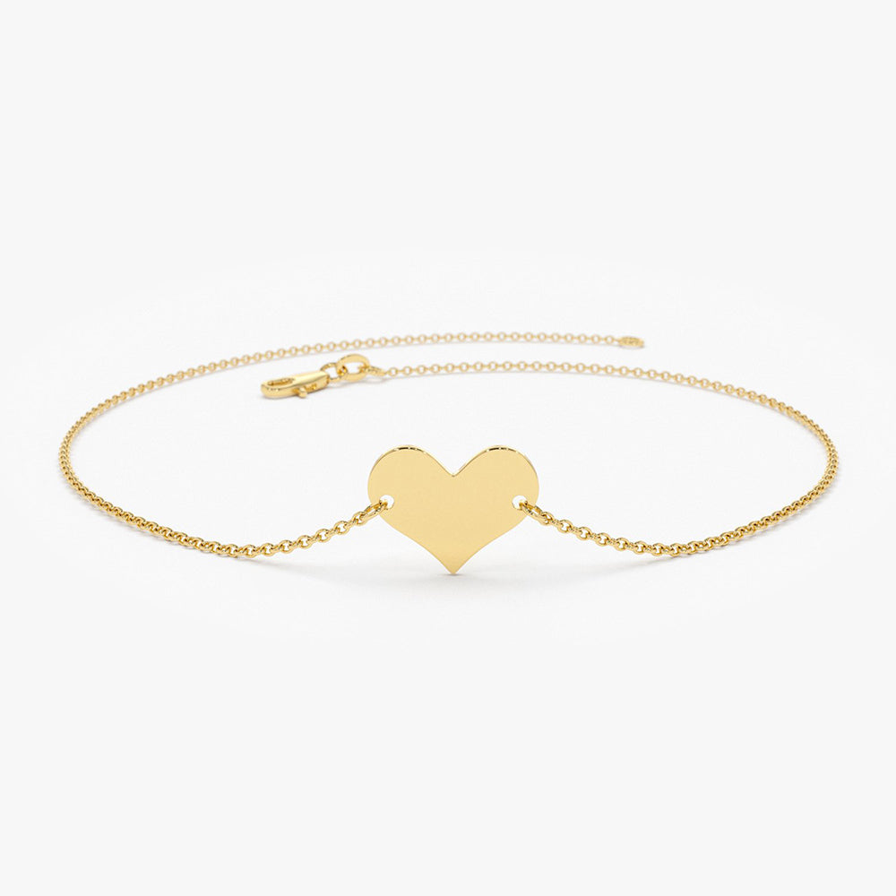 14K Gold Heart Bracelet 14K Gold Ferkos Fine Jewelry