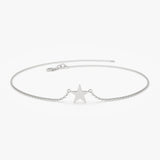 14K Gold Lucky Star Charm Bracelet 14K White Gold Ferkos Fine Jewelry