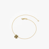 14K Gold Four Leaf Clover Charm Bracelet Ferkos Fine Jewelry