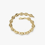 14k Gold Thick Puffed Mariner Bracelet Ferkos Fine Jewelry