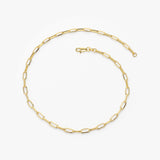14k Solid Gold Tiny Paper Clip Link Bracelet Ferkos Fine Jewelry