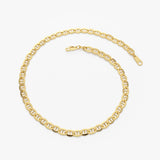 14k 3.5 MM Mariner Chain Link Bracelet Ferkos Fine Jewelry