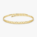 14k 3.5 MM Mariner Chain Link Bracelet 6 Inches Ferkos Fine Jewelry