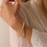 14k Double Twist Rope Stacking Bangle Bracelet  Ferkos Fine Jewelry