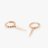 14K Gold Drop Single Spike Earrings 14K Rose Gold Ferkos Fine Jewelry