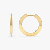 14k Gold Flat Hoop Earrings  Ferkos Fine Jewelry