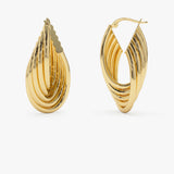 14k Chunky Twisted Hoop Earrings  Ferkos Fine Jewelry
