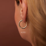 14k Gold Hoops 14-21.5-26.5 MM Ferkos Fine Jewelry