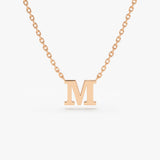 14K Gold Initial Necklace 14K Rose Gold Ferkos Fine Jewelry