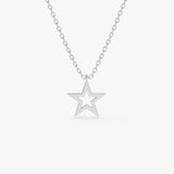14k Star Necklace 14K White Gold Ferkos Fine Jewelry
