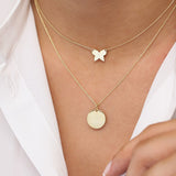 14k Butterfly Necklace Ferkos Fine Jewelry