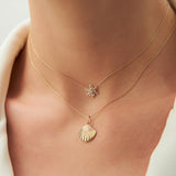 14k Shell Charm Necklace Ferkos Fine Jewelry